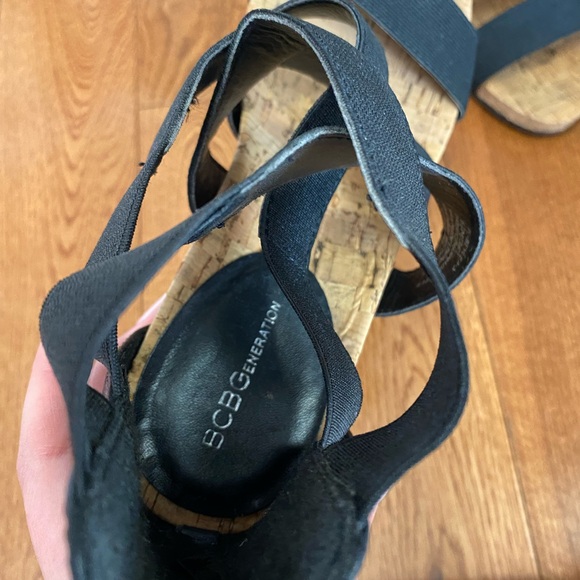BCBG wedge heels size 6 1/2. Worn once. Still have box it came in. - Picture 3 of 4